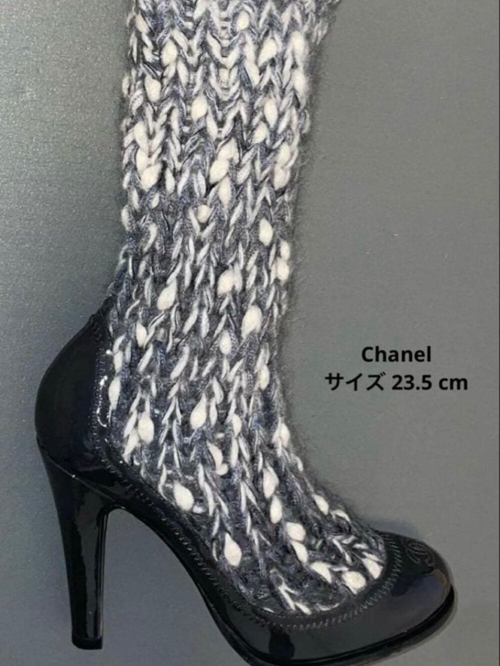 Chanel Knit High Heels Boots